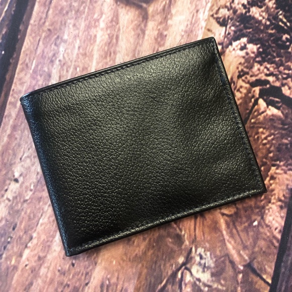 LAST CHANCE‼️Vintage Rumpp Black Cowhide Wallet - Picture 2 of 8